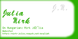 julia mirk business card